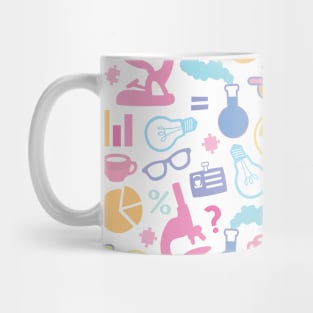 Pastel Science Pattern Mug